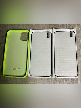 Green Silicone Phone Case with Screen Protectors - Unbranded